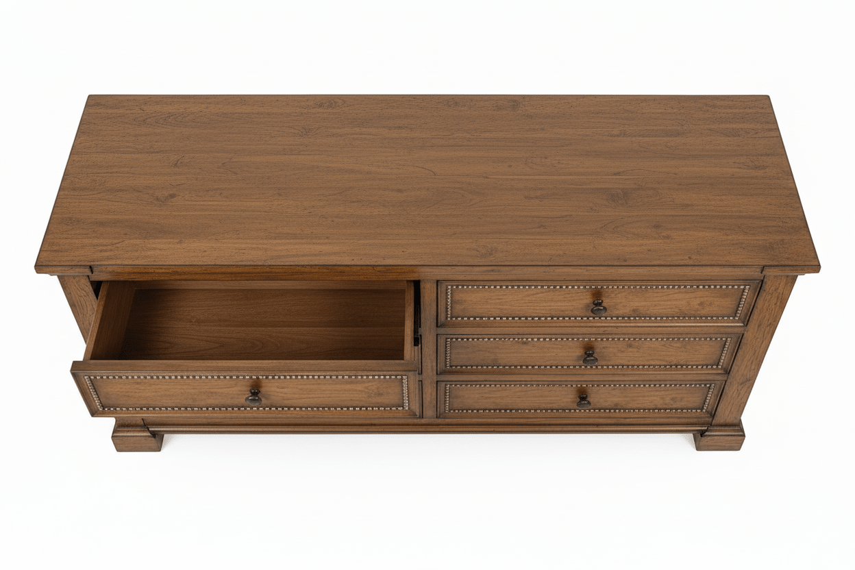 Castilla Forge™ Rustic Gothic Solid Wood Dresser – handcrafted solid wood furniture