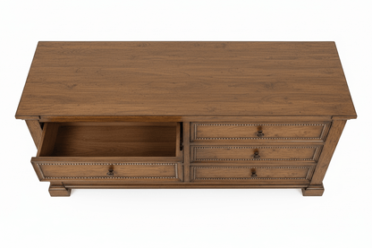 Castilla Forge™ Rustic Gothic Solid Wood Dresser – handcrafted solid wood furniture