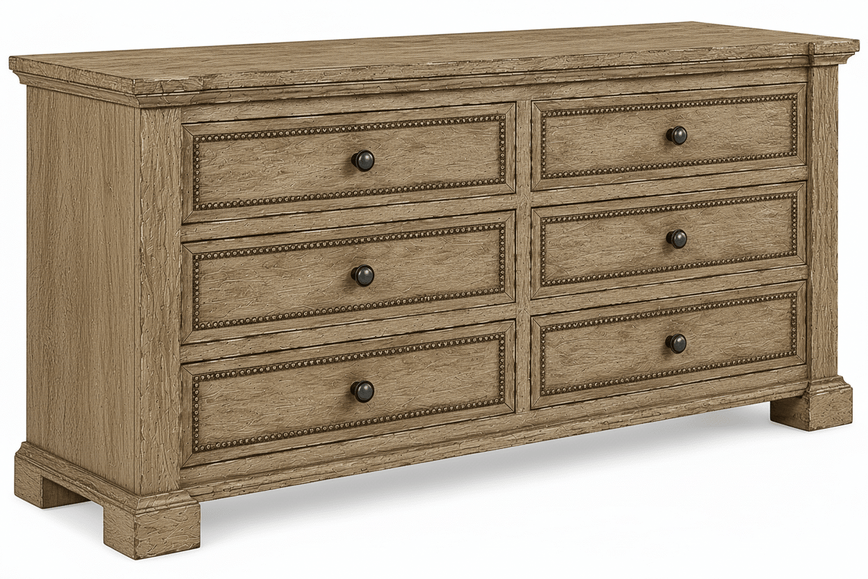 Castilla Forge™ Rustic Gothic Solid Wood Dresser – handcrafted solid wood furniture