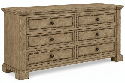 Castilla Forge™ Rustic Gothic Solid Wood Dresser – handcrafted solid wood furniture