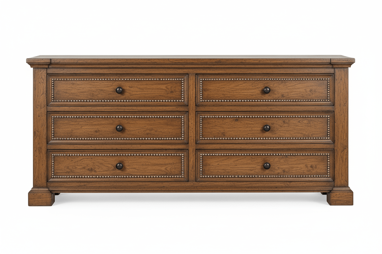 Castilla Forge™ Rustic Gothic Solid Wood Dresser – handcrafted solid wood furniture