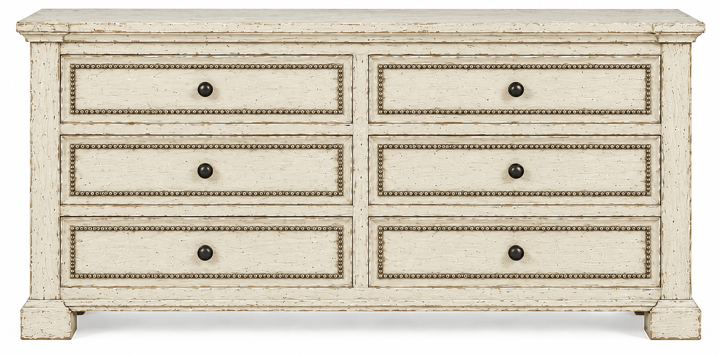 Castilla Forge™ Rustic Gothic Solid Wood Dresser – handcrafted solid wood furniture