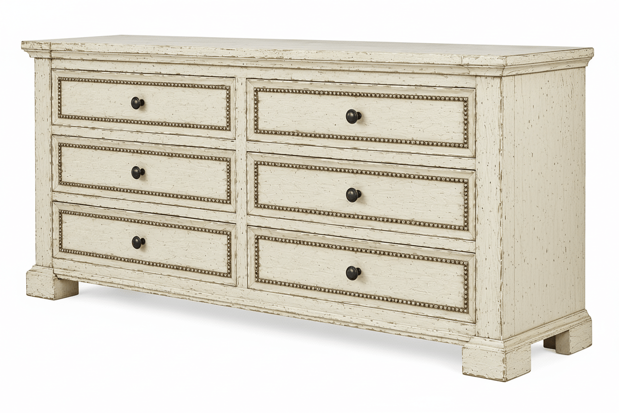 Castilla Forge™ Rustic Gothic Solid Wood Dresser – handcrafted solid wood furniture