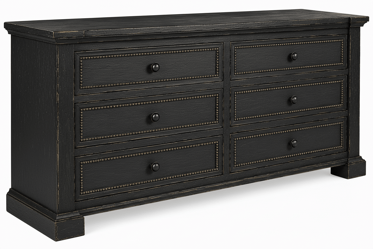 Castilla Forge™ Rustic Gothic Solid Wood Dresser – handcrafted solid wood furniture
