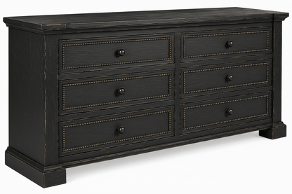Castilla Forge™ Rustic Gothic Solid Wood Dresser – handcrafted solid wood furniture