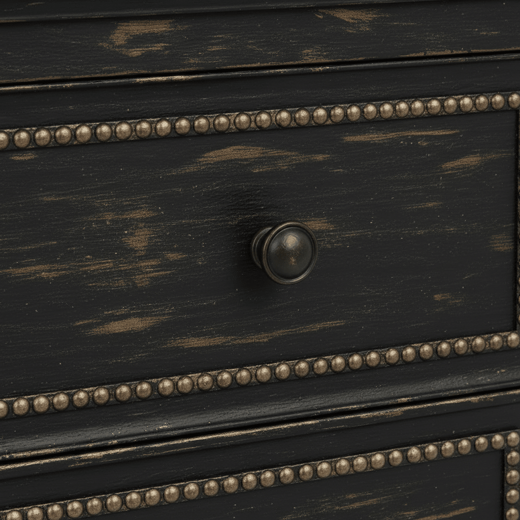 Castilla Forge™ Rustic Gothic Solid Wood Nightstand – handcrafted solid wood furniture