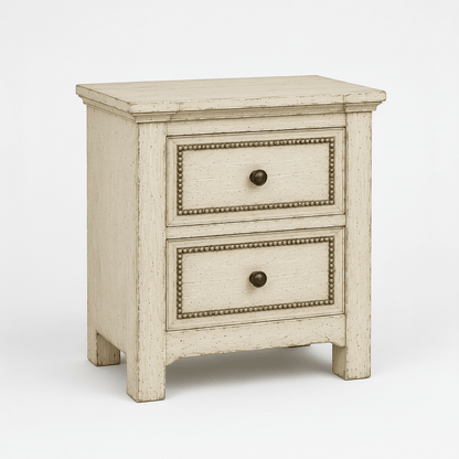 Castilla Forge™ Rustic Gothic Solid Wood Nightstand – handcrafted solid wood furniture