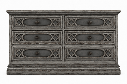 Cathedral Reverie™ Gothic Hand-Carved Solid Wood Dresser – handcrafted solid wood furniture