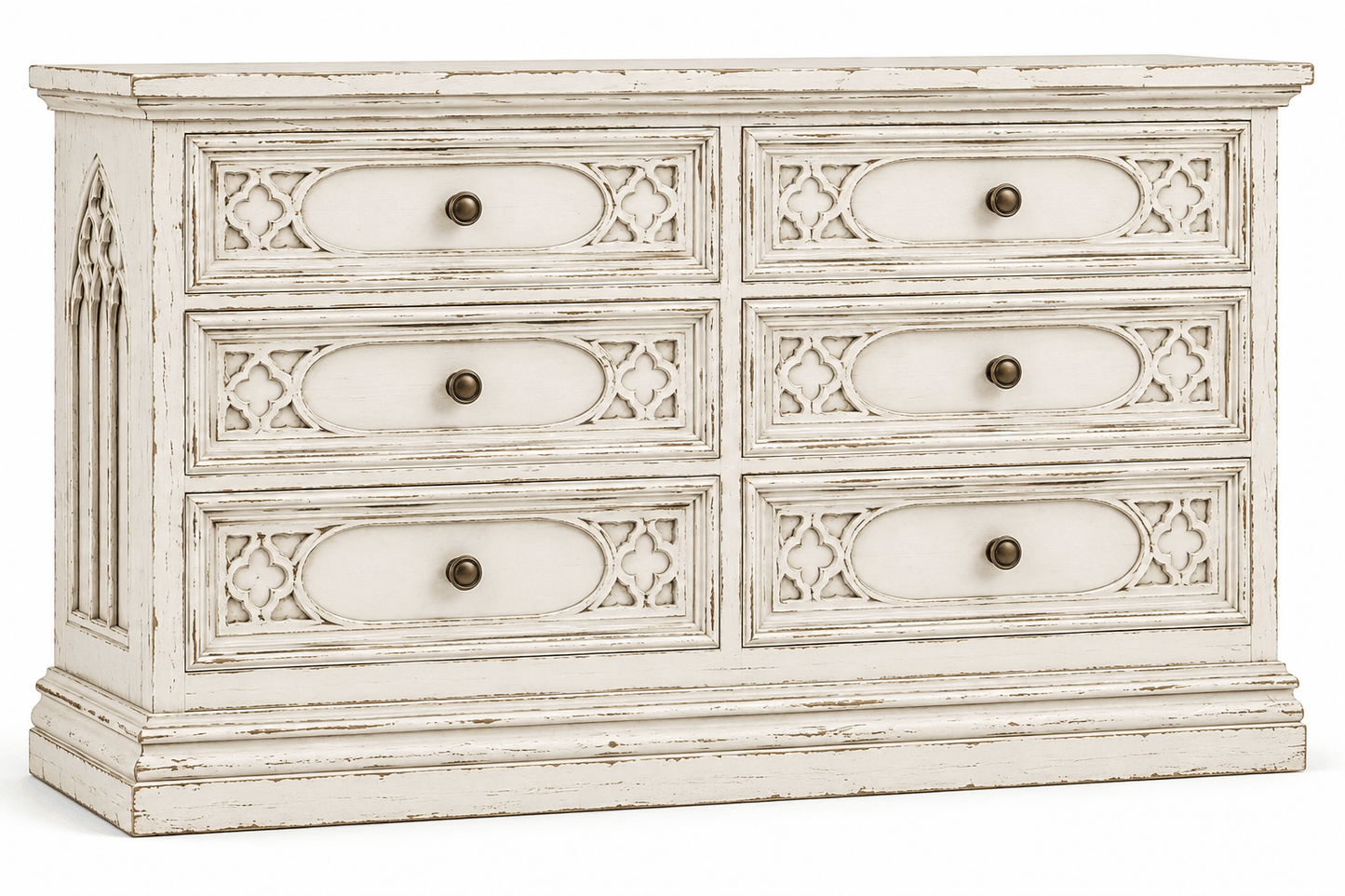 Cathedral Reverie™ Gothic Hand-Carved Solid Wood Dresser – handcrafted solid wood furniture