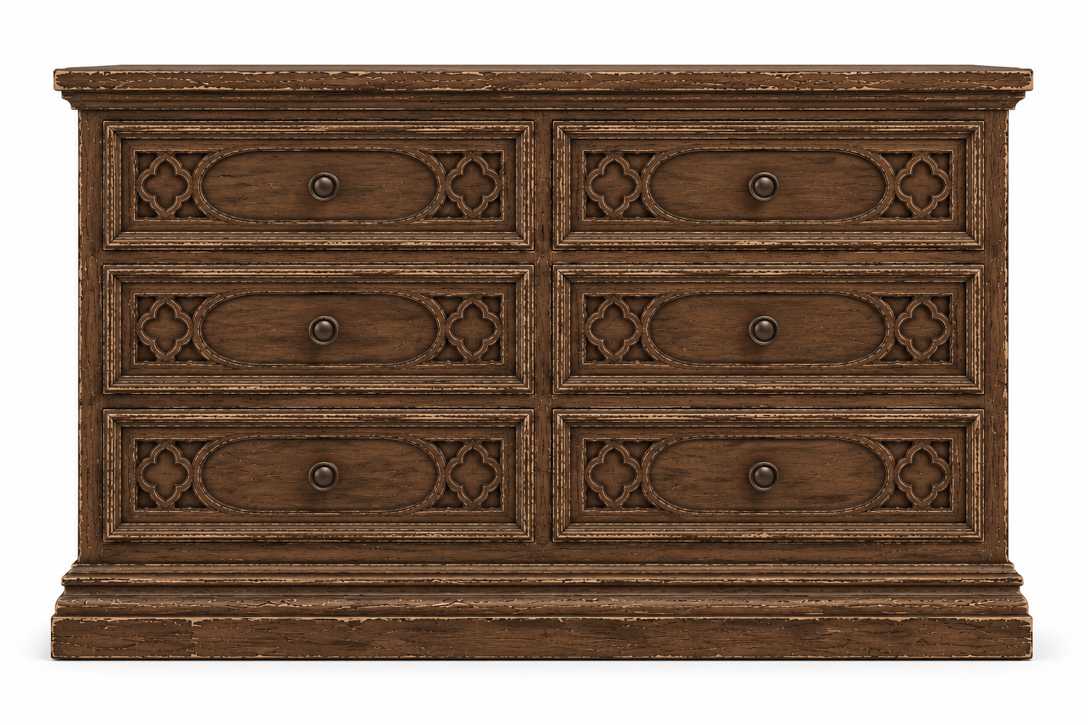 Cathedral Reverie™ Gothic Hand-Carved Solid Wood Dresser – handcrafted solid wood furniture