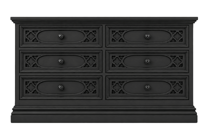 Cathedral Reverie™ Gothic Hand-Carved Solid Wood Dresser – handcrafted solid wood furniture