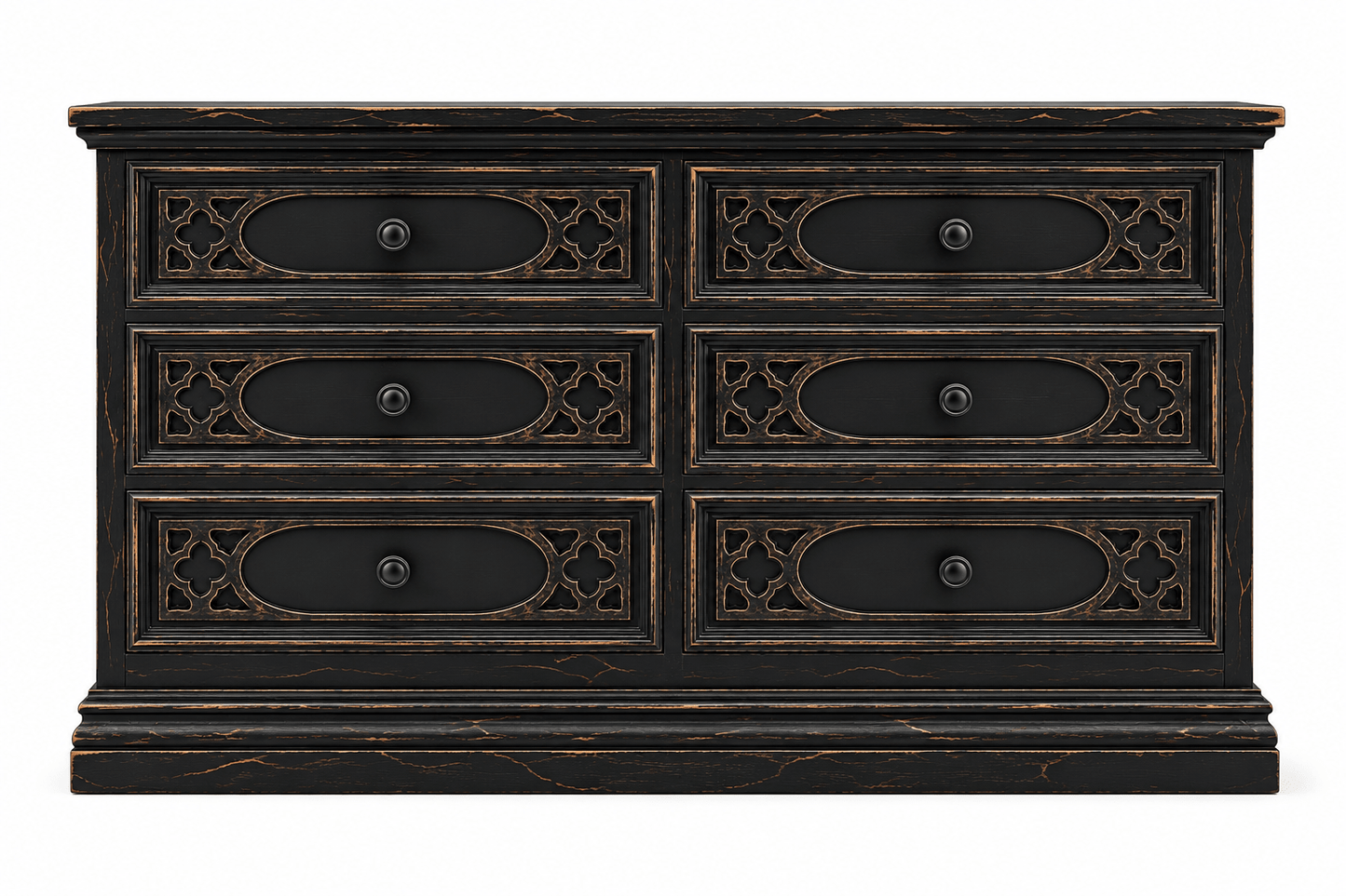Cathedral Reverie™ Gothic Hand-Carved Solid Wood Dresser – handcrafted solid wood furniture