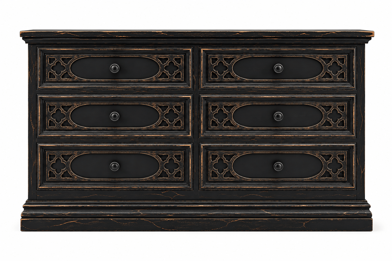 Cathedral Reverie™ Gothic Hand-Carved Solid Wood Dresser – handcrafted solid wood furniture