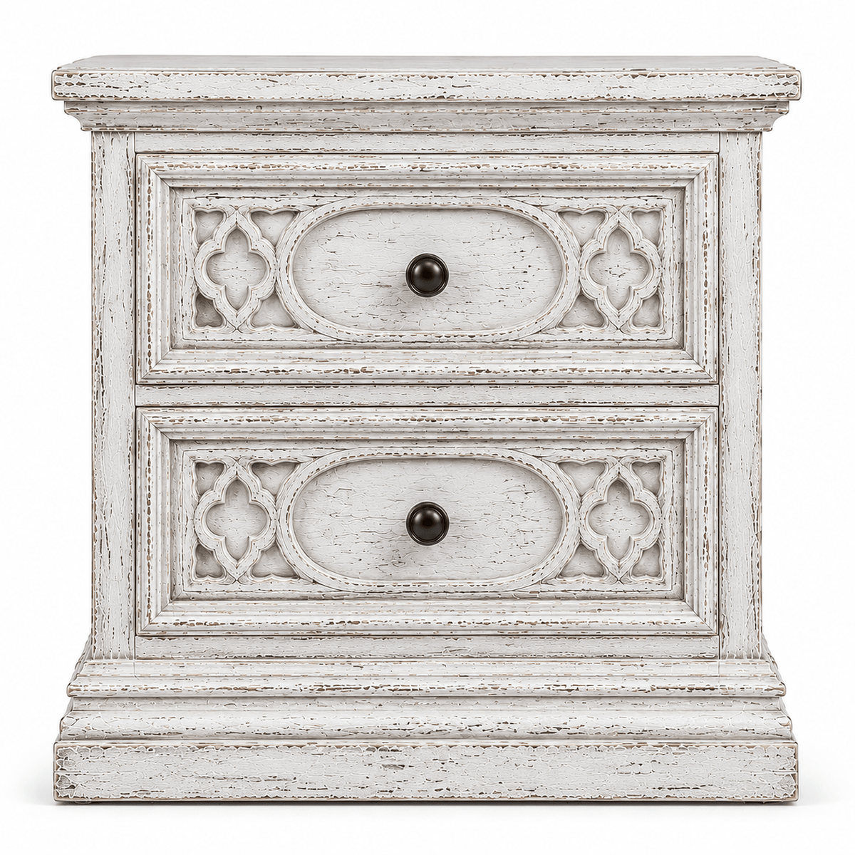 Cathedral Reverie™ Gothic Hand-Carved Solid Wood Nightstand – handcrafted solid wood furniture