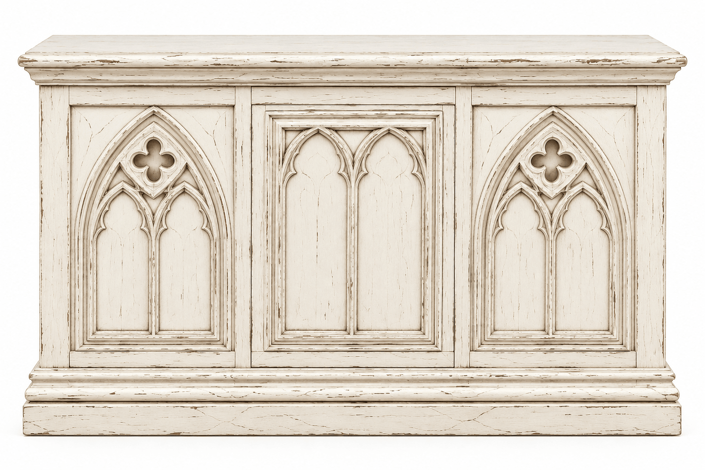 Cathedral Reverie™ Gothic Hand-Carved Solid Wood Storage Chest Box – handcrafted solid wood furniture