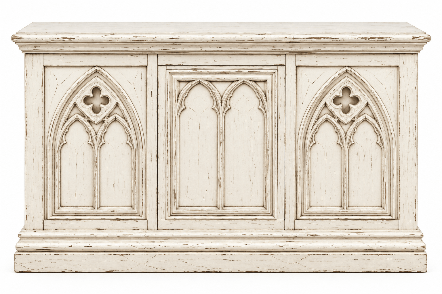 Cathedral Reverie™ Gothic Hand-Carved Solid Wood Storage Chest Box – handcrafted solid wood furniture