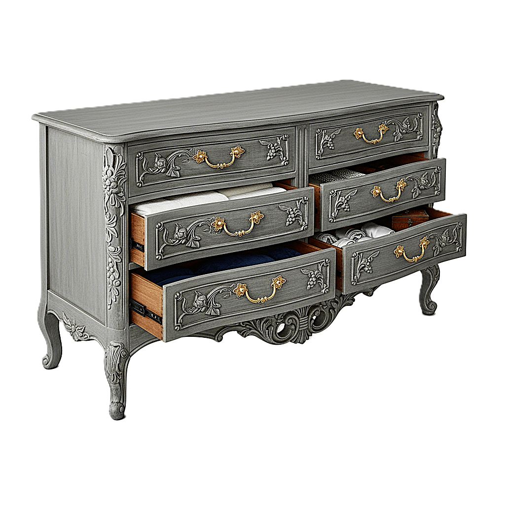 Château Botanique™ Hand - Carved Solid Wood Dresser – handcrafted solid wood furniture