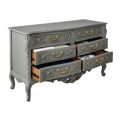 Château Botanique™ Hand - Carved Solid Wood Dresser – handcrafted solid wood furniture