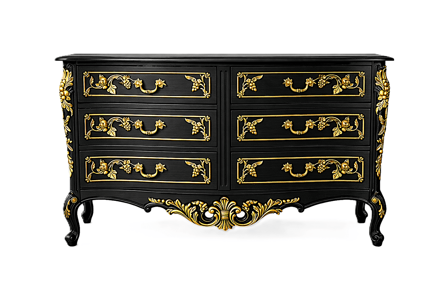 Château Botanique™ Hand - Carved Solid Wood Dresser – handcrafted solid wood furniture