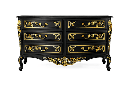Château Botanique™ Hand - Carved Solid Wood Dresser – handcrafted solid wood furniture