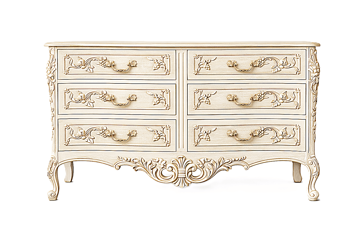 Château Botanique™ Hand - Carved Solid Wood Dresser – handcrafted solid wood furniture