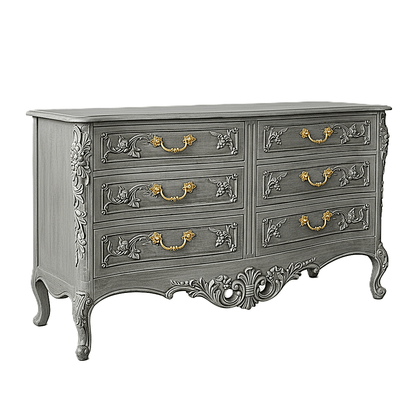 Château Botanique™ Hand - Carved Solid Wood Dresser – handcrafted solid wood furniture