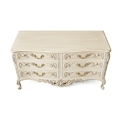 Château Botanique™ Hand - Carved Solid Wood Dresser – handcrafted solid wood furniture