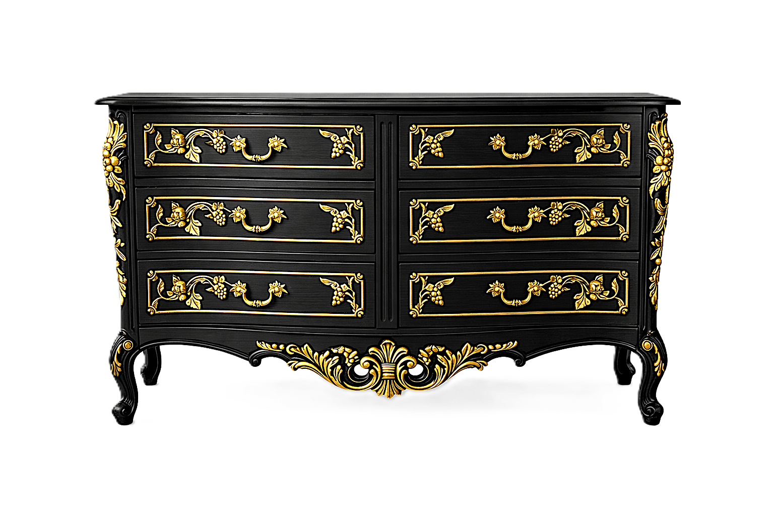 Château Botanique™ Hand - Carved Solid Wood Dresser – handcrafted solid wood furniture