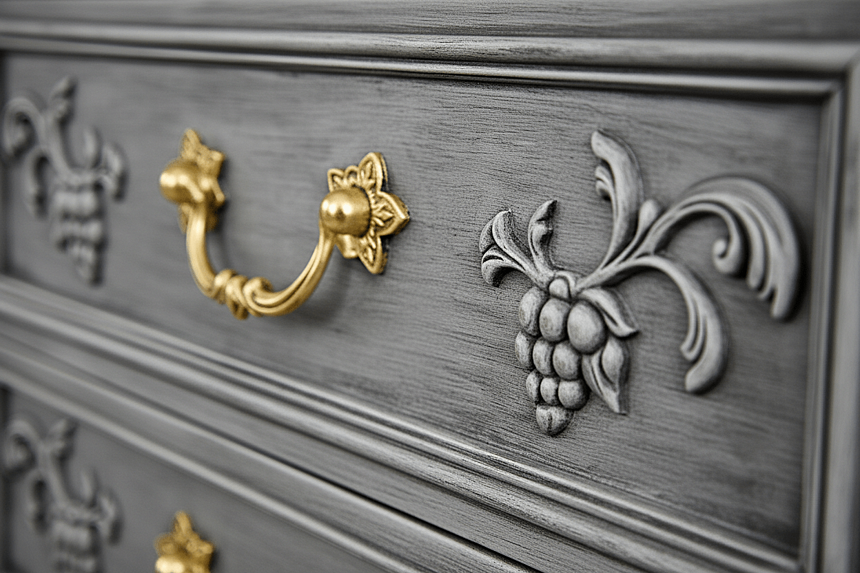 Château Botanique™ Hand - Carved Solid Wood Nightstand – handcrafted solid wood furniture