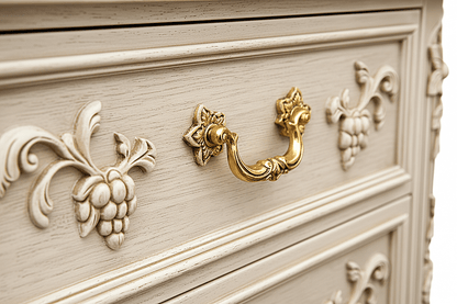 Château Botanique™ Hand - Carved Solid Wood Nightstand – handcrafted solid wood furniture