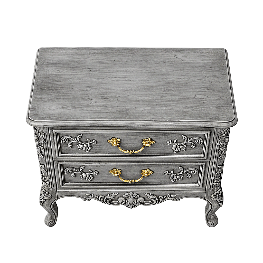 Château Botanique™ Hand - Carved Solid Wood Nightstand – handcrafted solid wood furniture