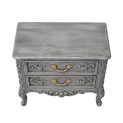 Château Botanique™ Hand - Carved Solid Wood Nightstand – handcrafted solid wood furniture