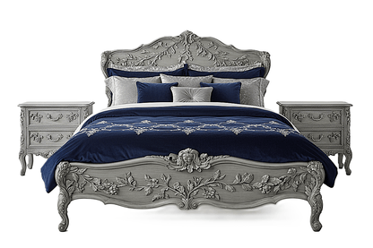 Château Botanique™ Hand - Carved Solid Wood Platform Bed & Bedroom Collection – handcrafted solid wood furniture