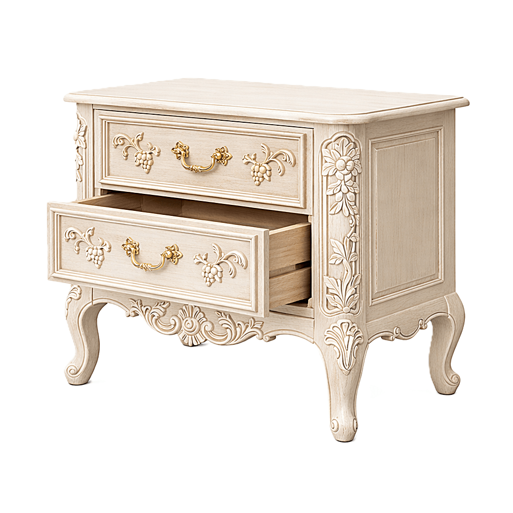 Château Botanique™ Hand - Carved Solid Wood Platform Bed & Bedroom Collection – handcrafted solid wood furniture