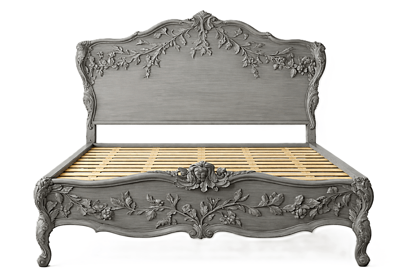 Château Botanique™ Hand - Carved Solid Wood Platform Bed & Bedroom Collection – handcrafted solid wood furniture