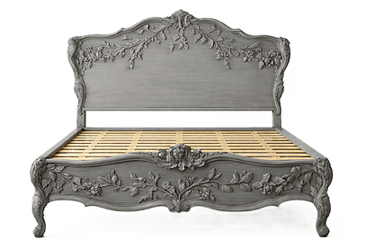 Château Botanique™ Hand - Carved Solid Wood Platform Bed & Bedroom Collection – handcrafted solid wood furniture
