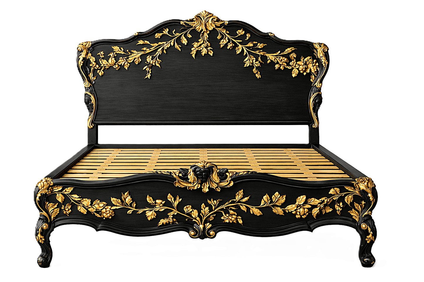 Château Botanique™ Hand - Carved Solid Wood Platform Bed & Bedroom Collection – handcrafted solid wood furniture