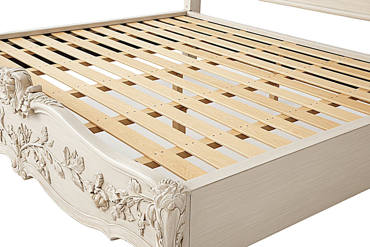 Château Botanique™ Hand - Carved Solid Wood Platform Bed & Bedroom Collection – handcrafted solid wood furniture