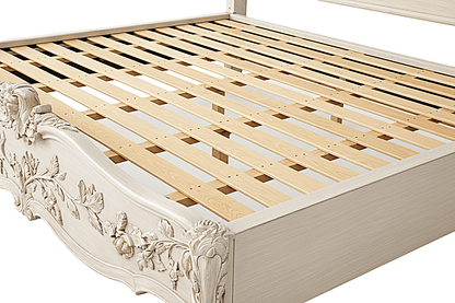 Château Botanique™ Hand - Carved Solid Wood Platform Bed & Bedroom Collection – handcrafted solid wood furniture