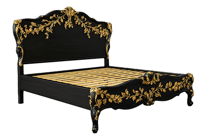 Château Botanique™ Hand - Carved Solid Wood Platform Bed & Bedroom Collection – handcrafted solid wood furniture