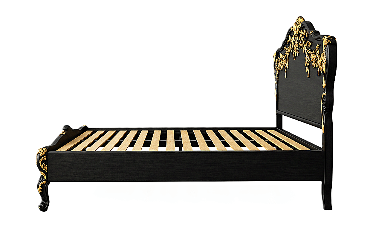 Château Botanique™ Hand - Carved Solid Wood Platform Bed & Bedroom Collection – handcrafted solid wood furniture