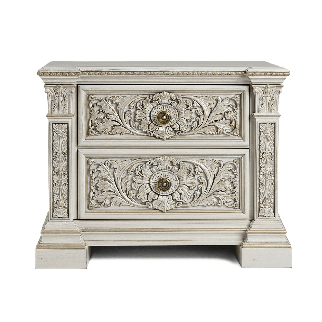 Château Élysian Bloom™ Hand - Carved Solid Wood Platform Bed & Bedroom Collection – handcrafted solid wood furniture