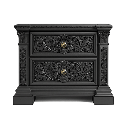 Château Élysian Bloom™ Hand - Carved Solid Wood Platform Bed & Bedroom Collection – handcrafted solid wood furniture