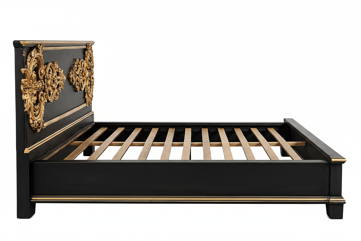 Cristallo™ Antique Hand - Carved Solid Wood Platform Bed & Bed Collection – handcrafted solid wood furniture