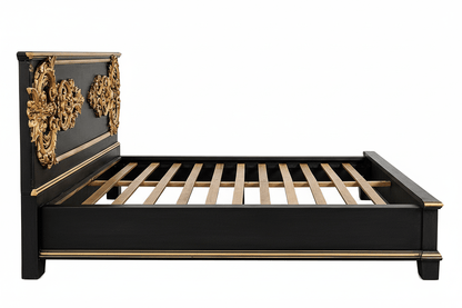 Cristallo™ Antique Hand - Carved Solid Wood Platform Bed & Bed Collection – handcrafted solid wood furniture