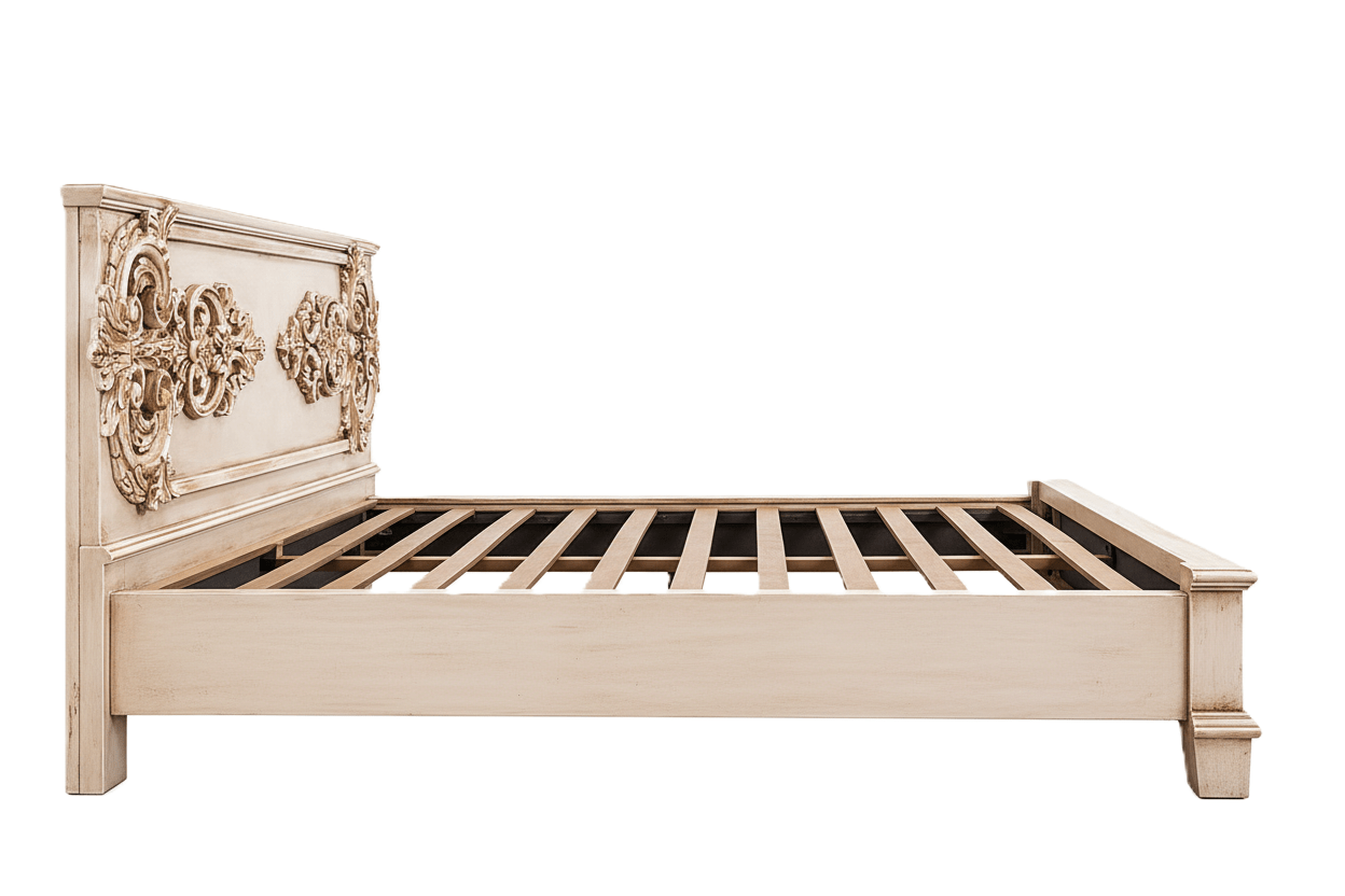 Cristallo™ Antique Hand - Carved Solid Wood Platform Bed & Bed Collection – handcrafted solid wood furniture