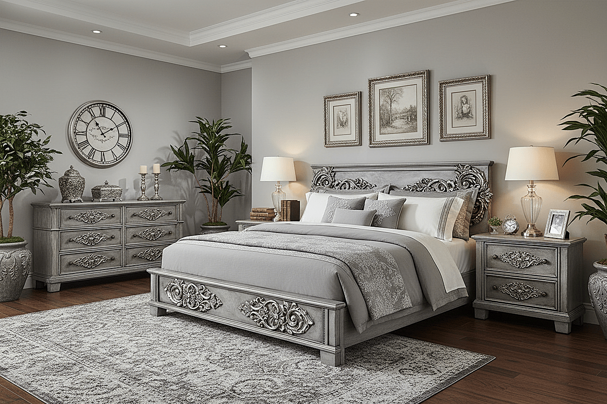 Cristallo™ Antique Hand - Carved Solid Wood Platform Bed & Bed Collection – handcrafted solid wood furniture