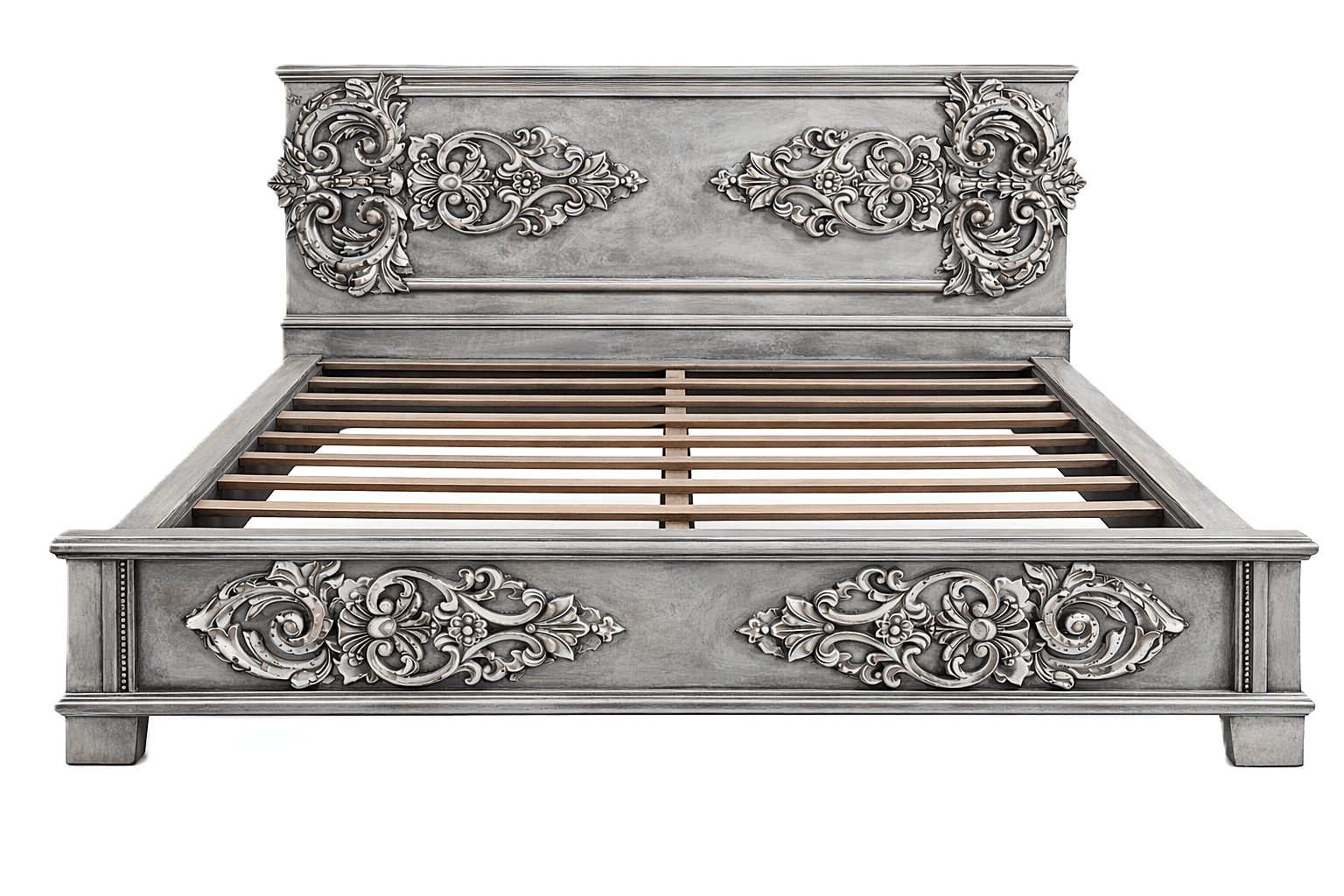 Cristallo™ Antique Hand - Carved Solid Wood Platform Bed & Bed Collection – handcrafted solid wood furniture