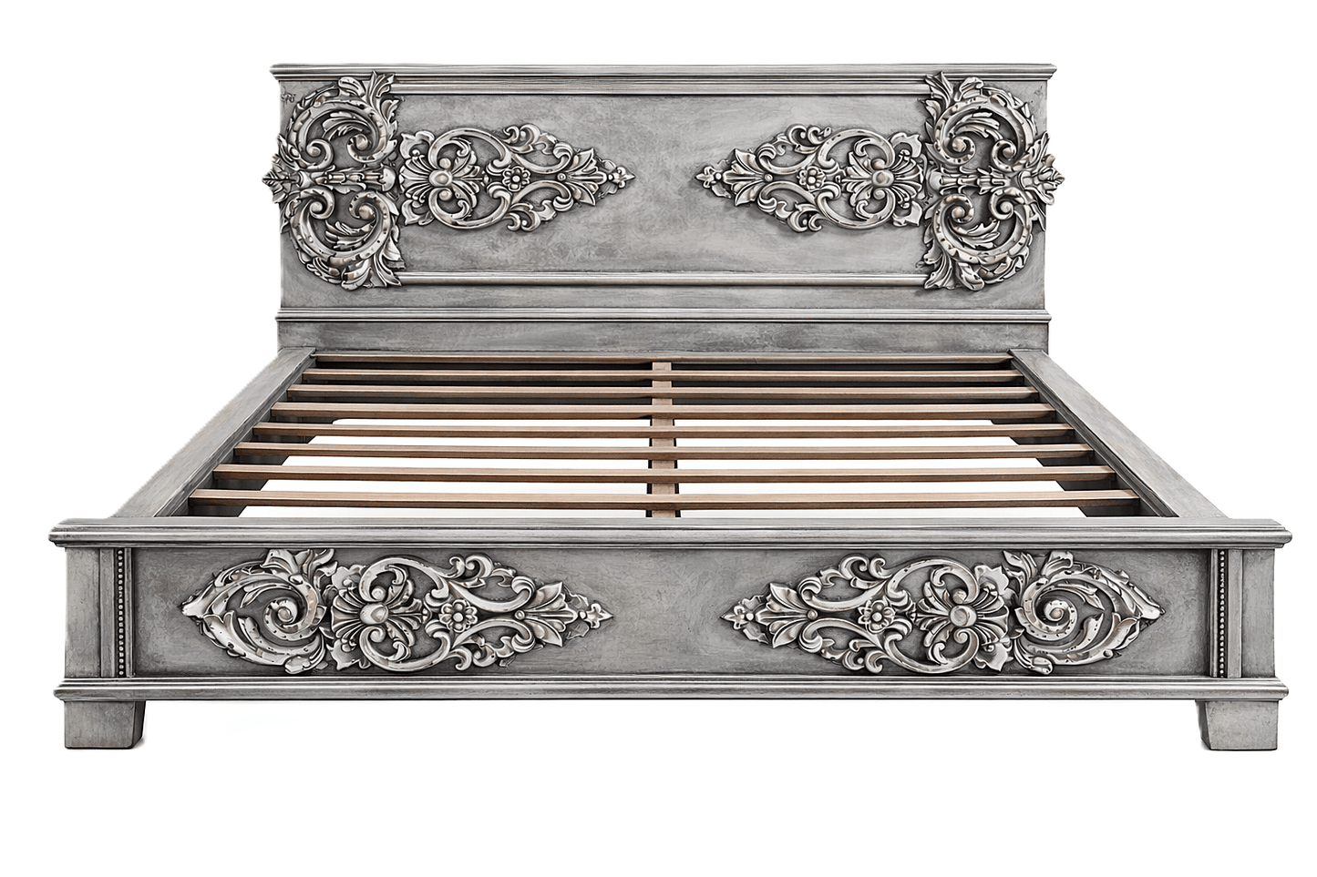 Cristallo™ Antique Hand - Carved Solid Wood Platform Bed & Bed Collection – handcrafted solid wood furniture