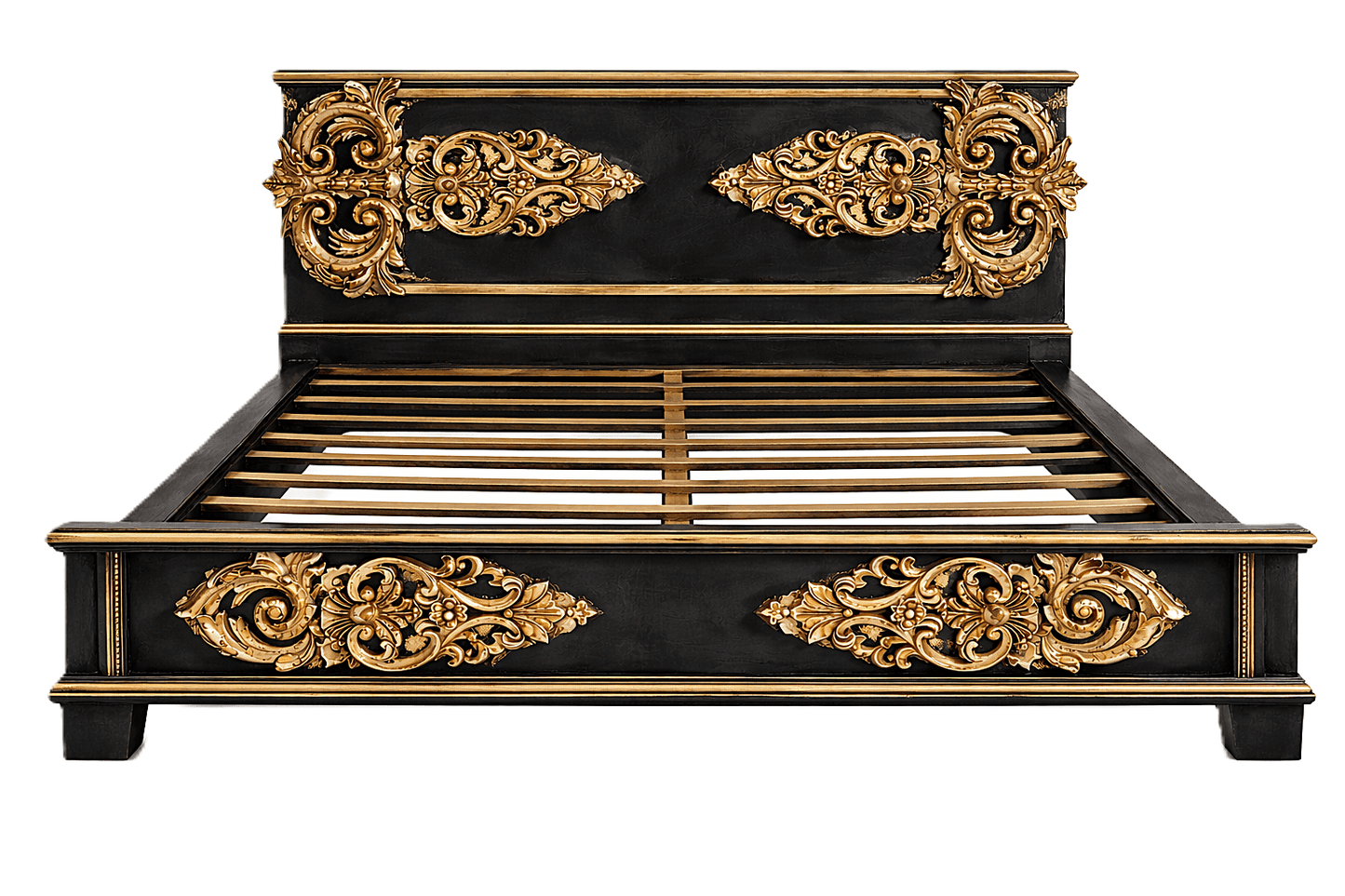 Cristallo™ Antique Hand - Carved Solid Wood Platform Bed & Bed Collection – handcrafted solid wood furniture